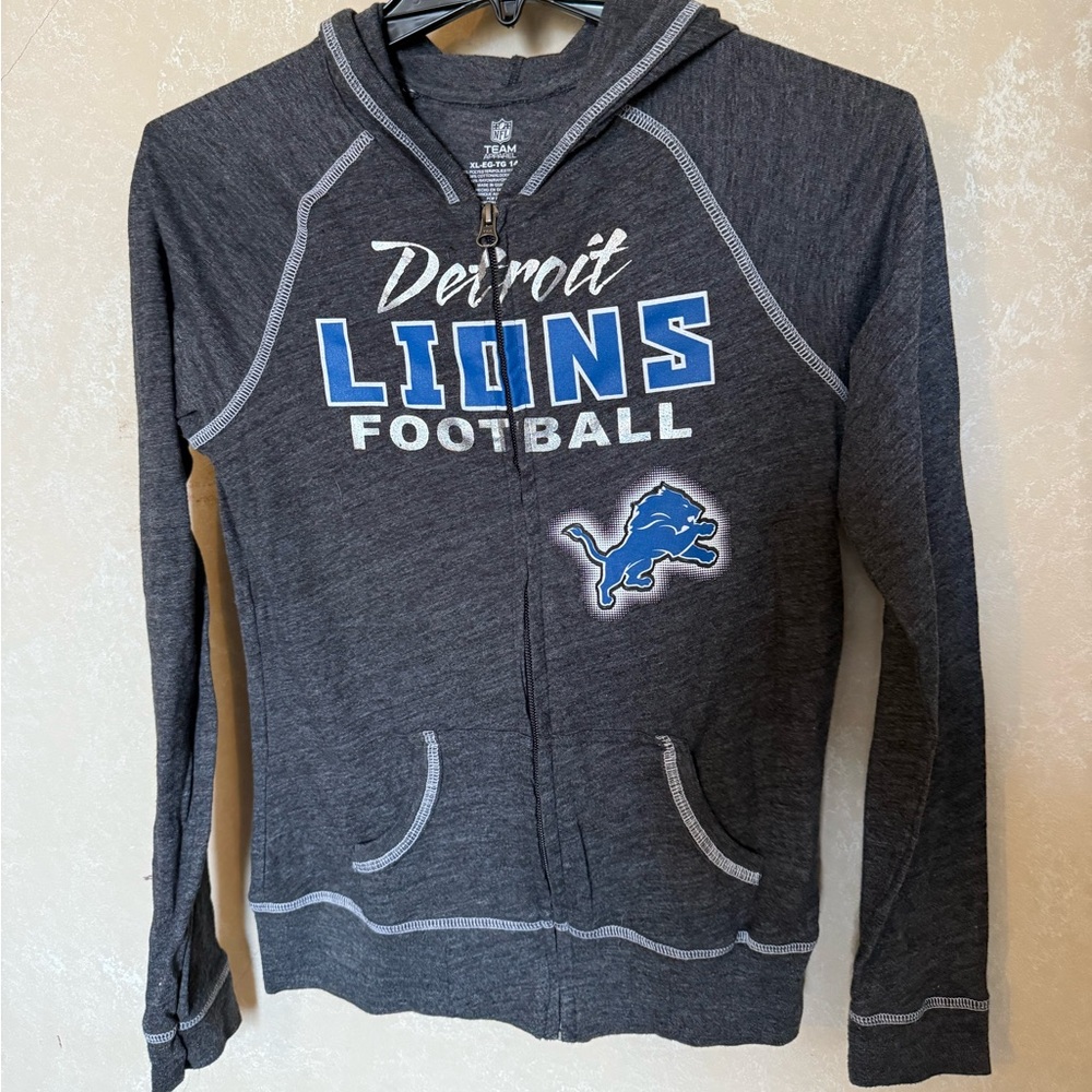 NFL Detroit Lions Light-weight Youth Zip-Up Hoodie